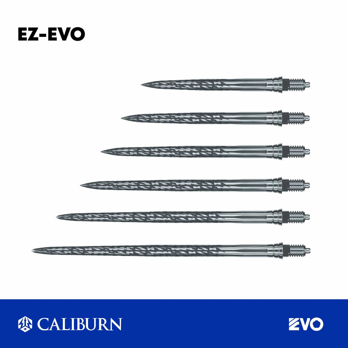CALIBURN EZ-EVO Dart Points - Steel Tip - Laser Lightning