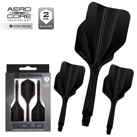 Harrows Solo 2 Dart Flights - Moulded Shaft & Flight