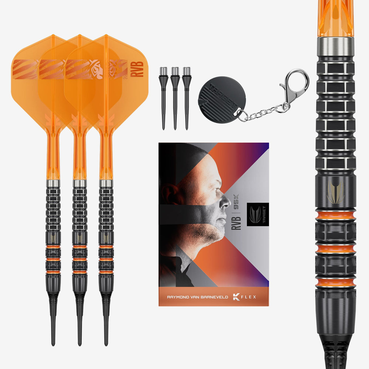 Target Raymond van Barneveld Darts - Soft Tip - 95% Tungsten - 95K 20g