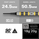 Target Buzz Darts - Soft Tip - 90% Tungsten - SP11