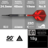 Target Shift Darts - Soft Tip - 90% Tungsten 18g