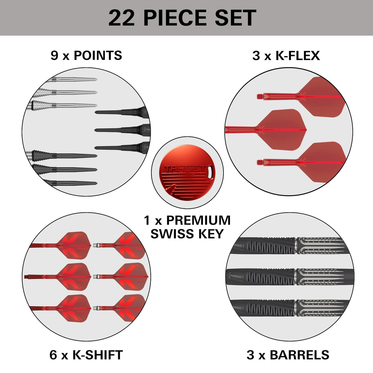 Target Shift Darts - Soft Tip - 90% Tungsten 18g