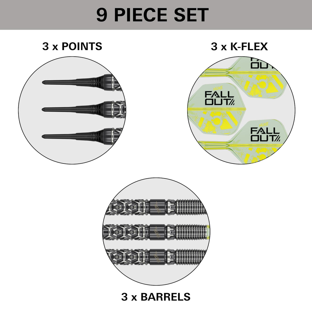 Target Luke Littler Darts - Soft Tip - 90% Tungsten - Fallout 19g
