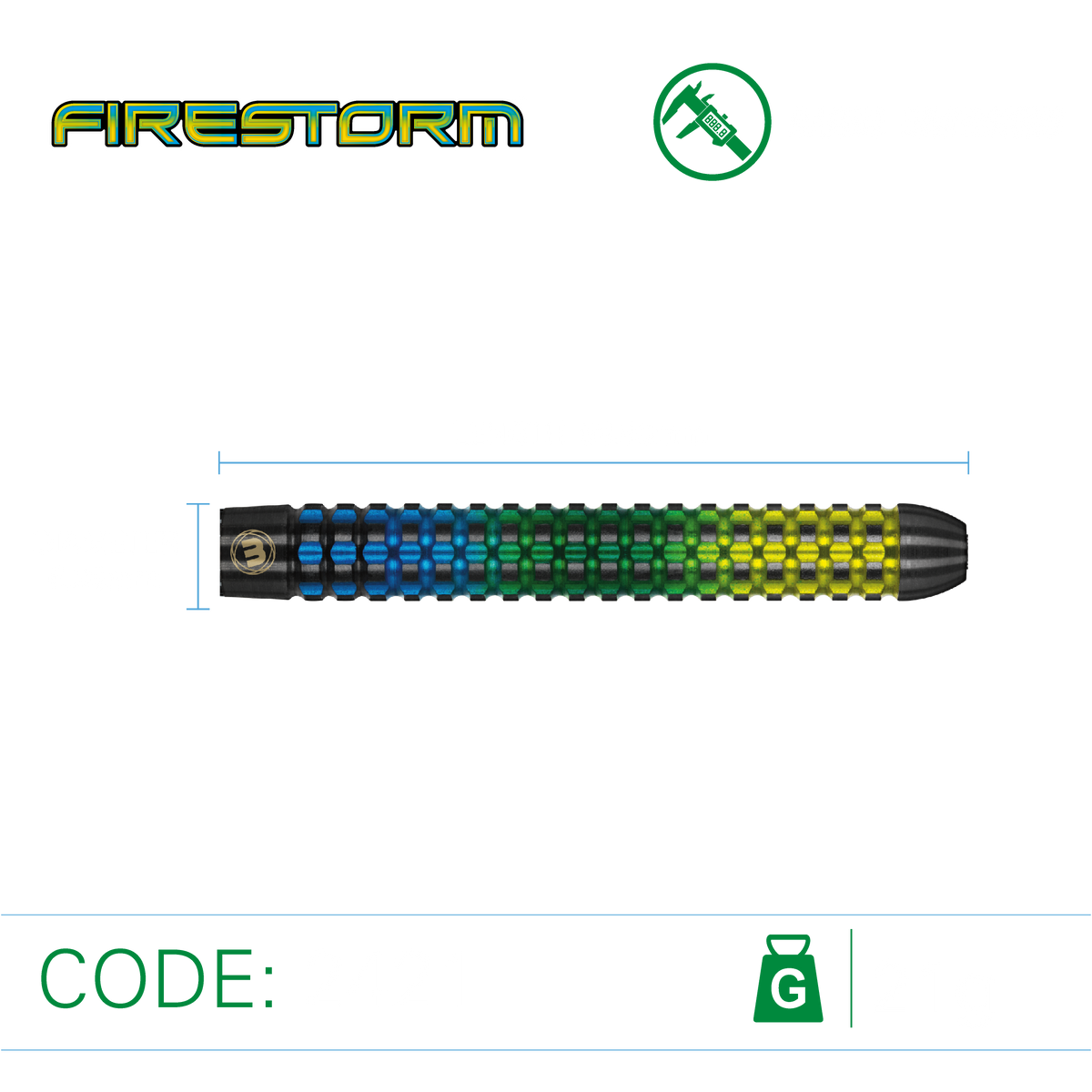 Winmau Firestorm Darts - Steel Tip - 90% Tungsten