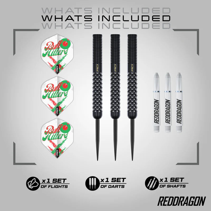Red Dragon Bullhitters Darts - Steel Tip - 90% Tungsten