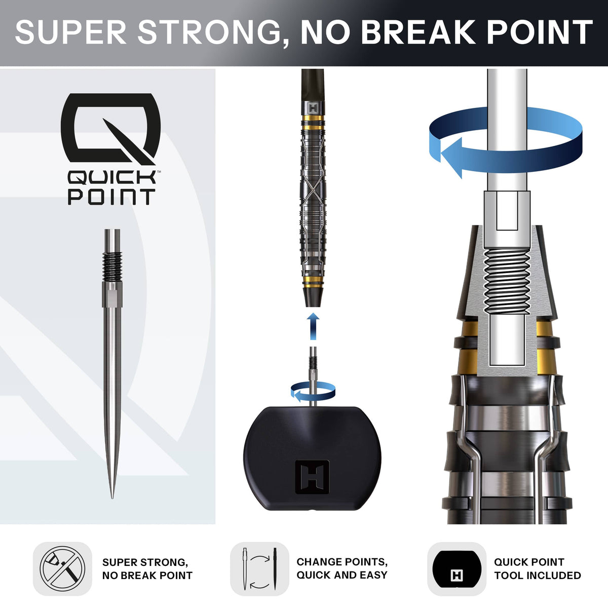 Harrows NX Luxe Darts - Steel Tip - 90% Tungsten - Tapered