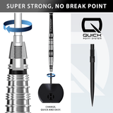Harrows Supergrip QP Darts - Steel Tip - 90% Tungsten - Torpedo