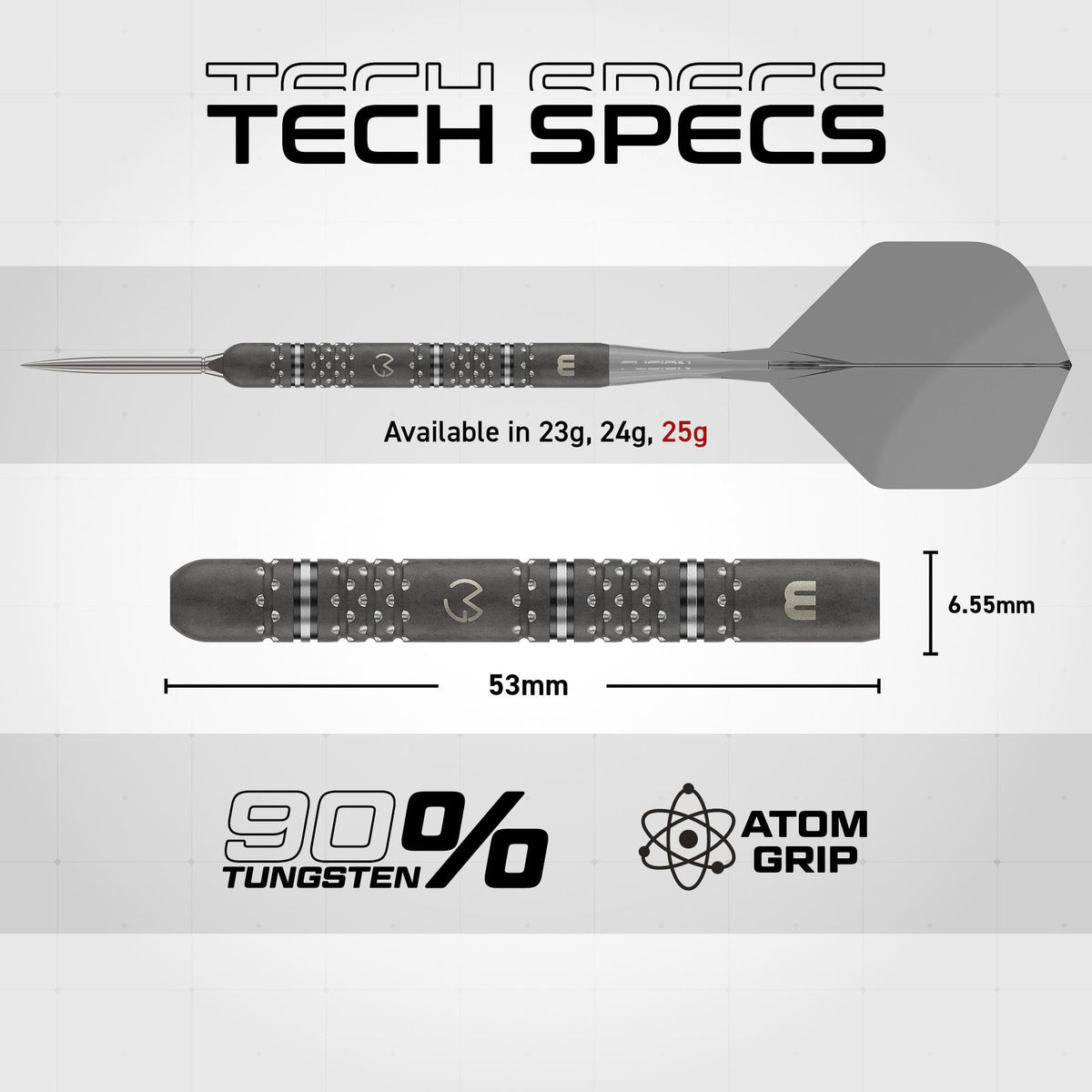Winmau Michael van Gerwen Switch Darts - Steel Tip - 90% Tungsten - TS-Pro