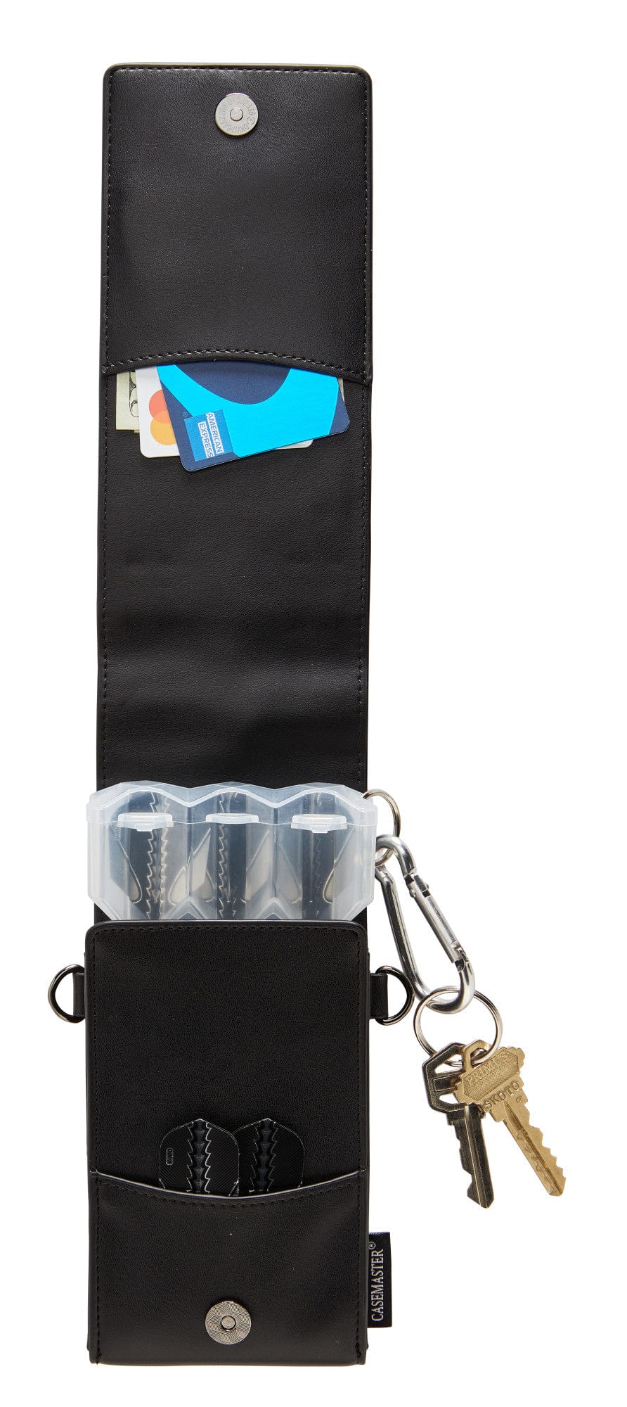 Casemaster Voyager Dart Case - Leatherette - with Nomad drop-in - Black