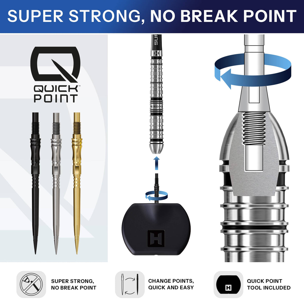Harrows Quick Points - Steel Tip - Apex Axis