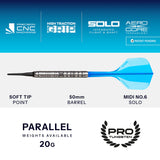 Harrows Flux Darts - Soft Tip - 90% Tungsten 20g