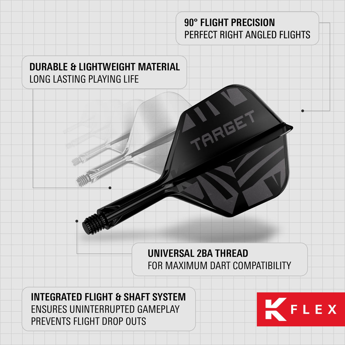 Target K-Flex Dart Flights - 2026 - Standard No6