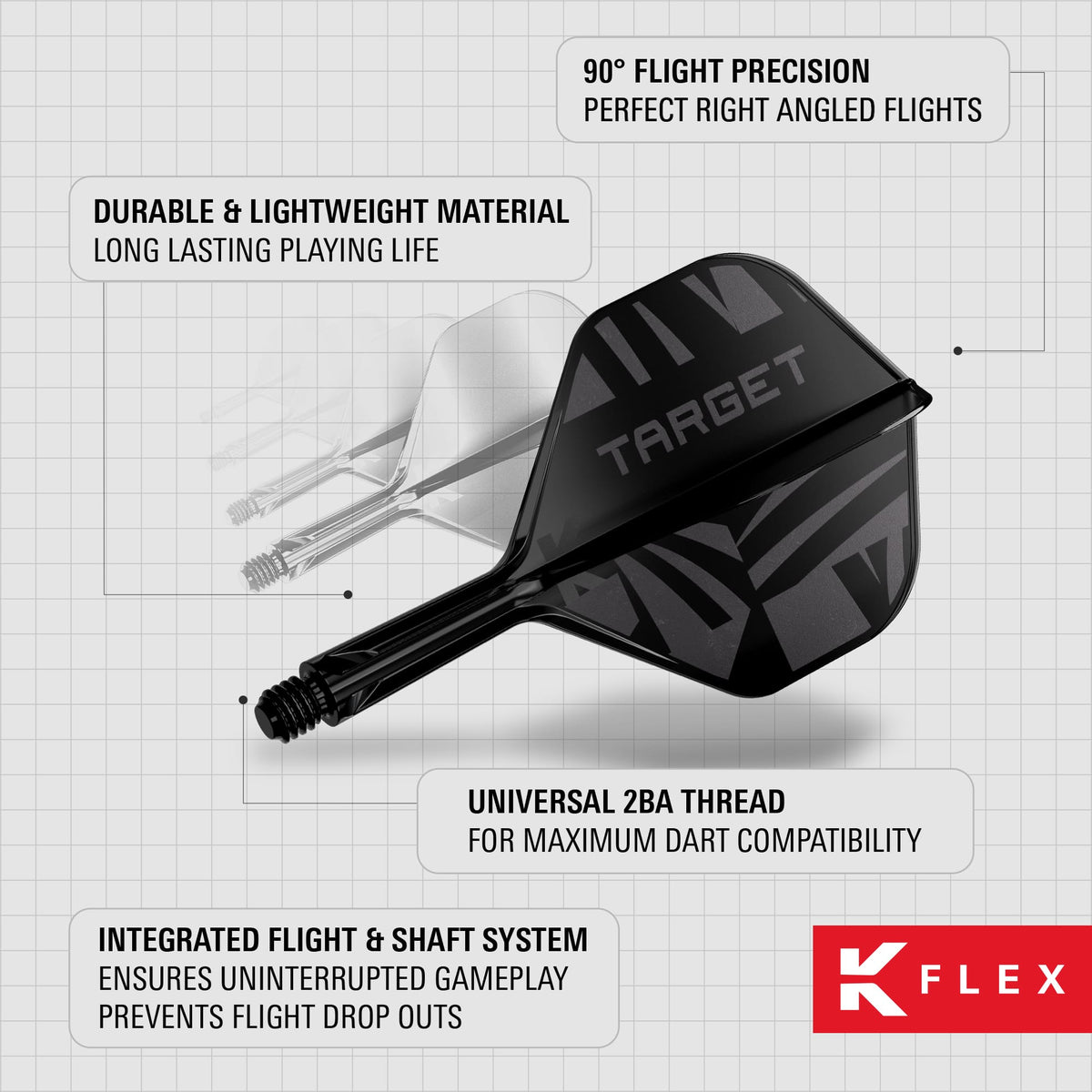 Target K-Flex Dart Flights - 2026 - Standard No2