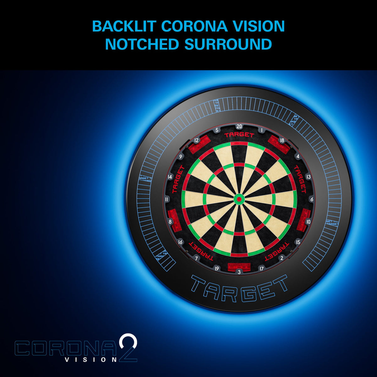 Target Notched Dartboard Surround - Corona Vision 2