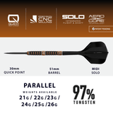 Harrows Wolfram Trinity Darts - Steel Tip - 97% Tungsten