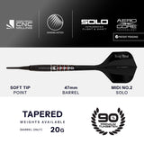 Harrows Ryan Searle Darts - Soft Tip - 90% Tungsten - Geo 20g