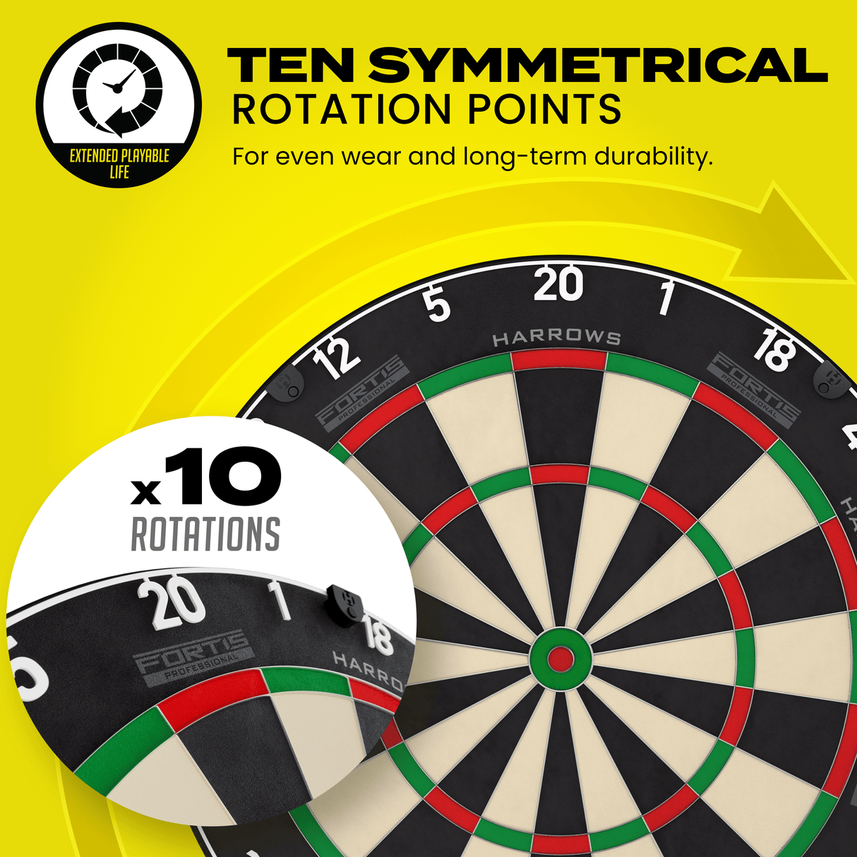 Harrows Fortis Dartboard - Professional - 360 Branding