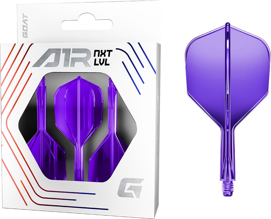 Goat A1R Dart Flights - Moulded Flight & Shaft System - Standard No6 - Purple