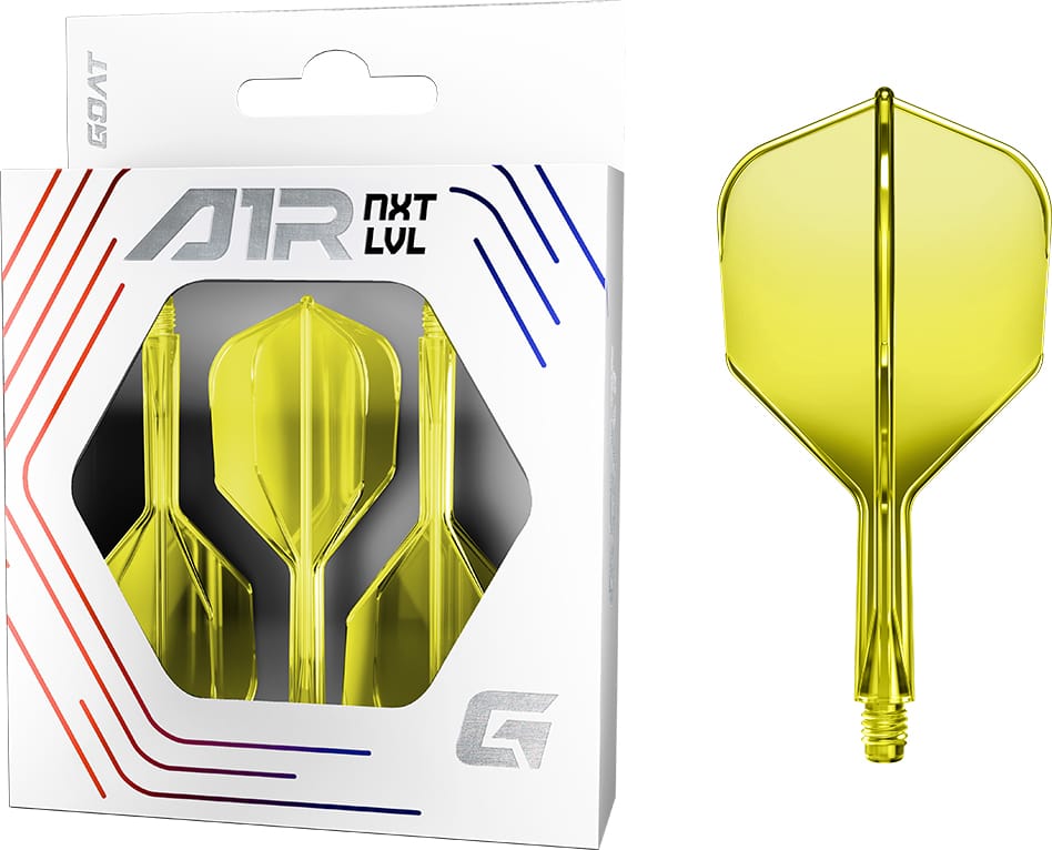 Goat A1R Dart Flights - Moulded Flight & Shaft System - Standard No6 - Yellow