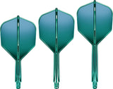 Goat A1R Dart Flights - Moulded Flight & Shaft System - Standard No6 - Green