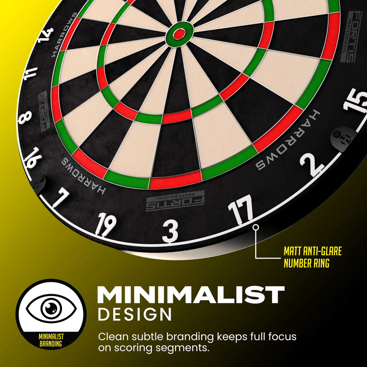 Harrows Fortis Dartboard - Professional - 360 Branding