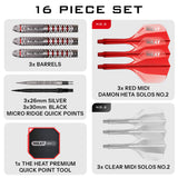 Harrows Damon Heta Darts - Steel Tip - 90% Tungsten - Geo