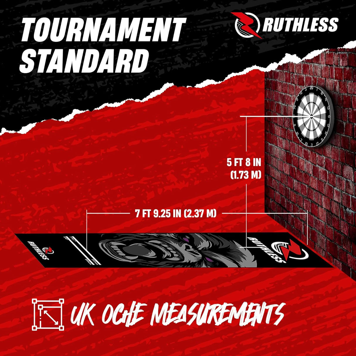 Gorilla Darts Set Treble 20 Dartboard & Arrow Pro Tripod Stand With FREE DARTS | UK