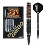 One80 Desmond Chin Darts - Soft Tip - 90% Tungsten - V2 - Black & Coffee - 18.5g
