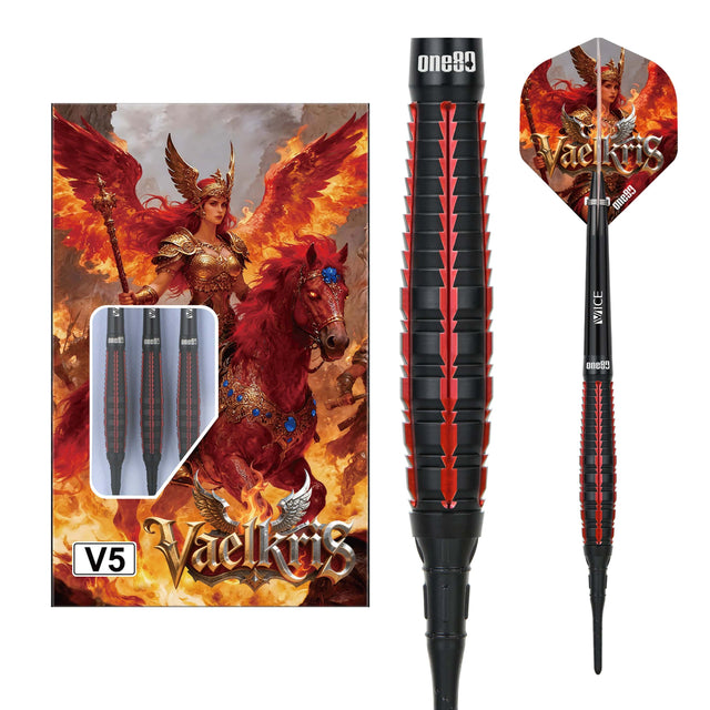 One80 Vaelkris Darts - Soft Tip - 90% Tungsten - V05 20g