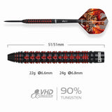 One80 Vaelkris Darts - Steel Tip - 90% Tungsten - V06