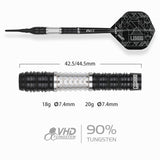 One80 Luxor II Darts - Soft Tip -90% Tungsten - Eta 18g