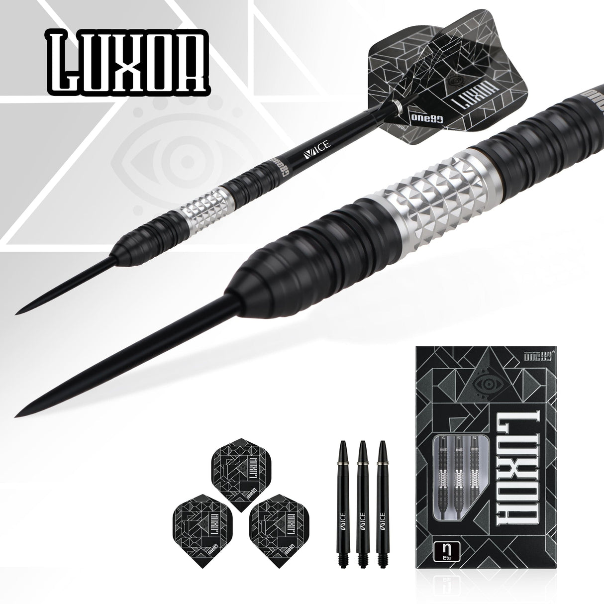 One80 Luxor II Darts - Steel Tip -90% Tungsten - Eta