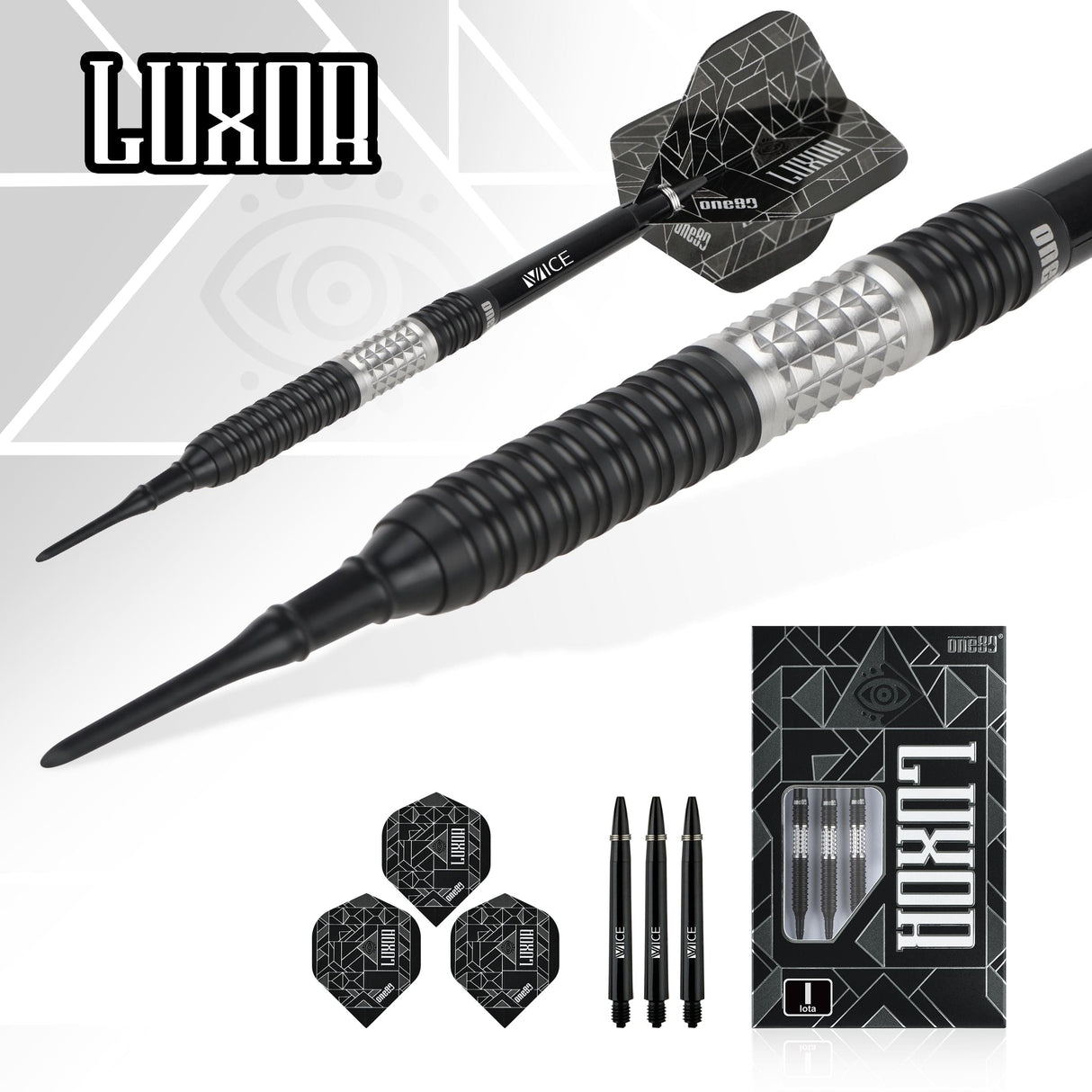 One80 Luxor II Darts - Soft Tip -90% Tungsten - Iota 18g