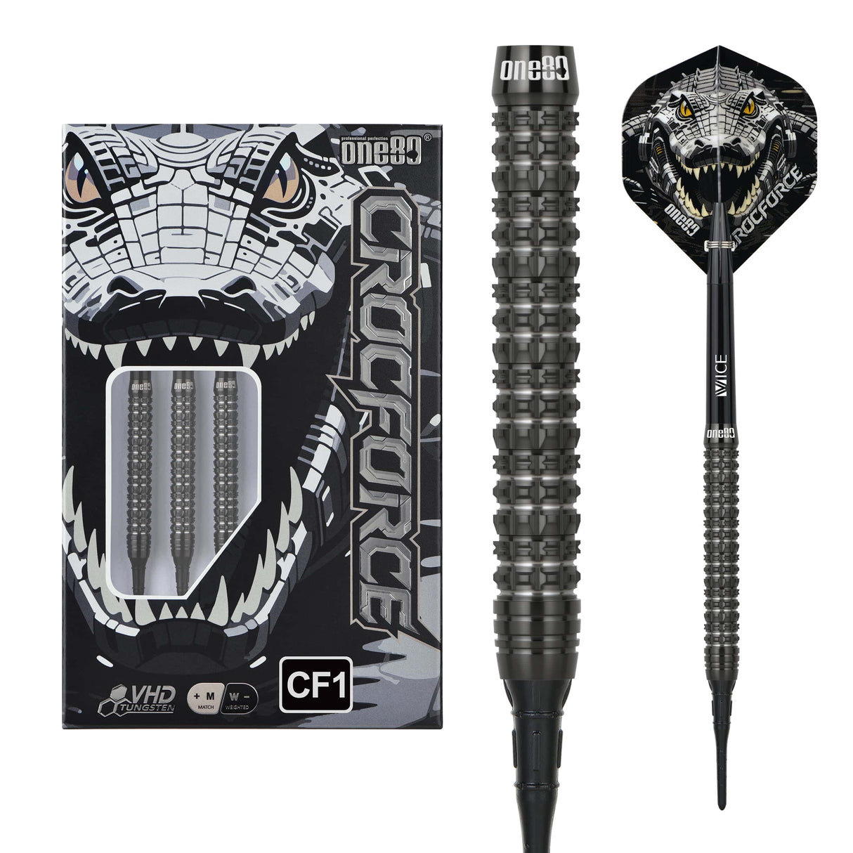 One80 Crocforce Darts - Soft Tip - 90% Tungsten - CF1 18g