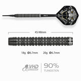 One80 Crocforce Darts - Soft Tip - 90% Tungsten - CF1 18g