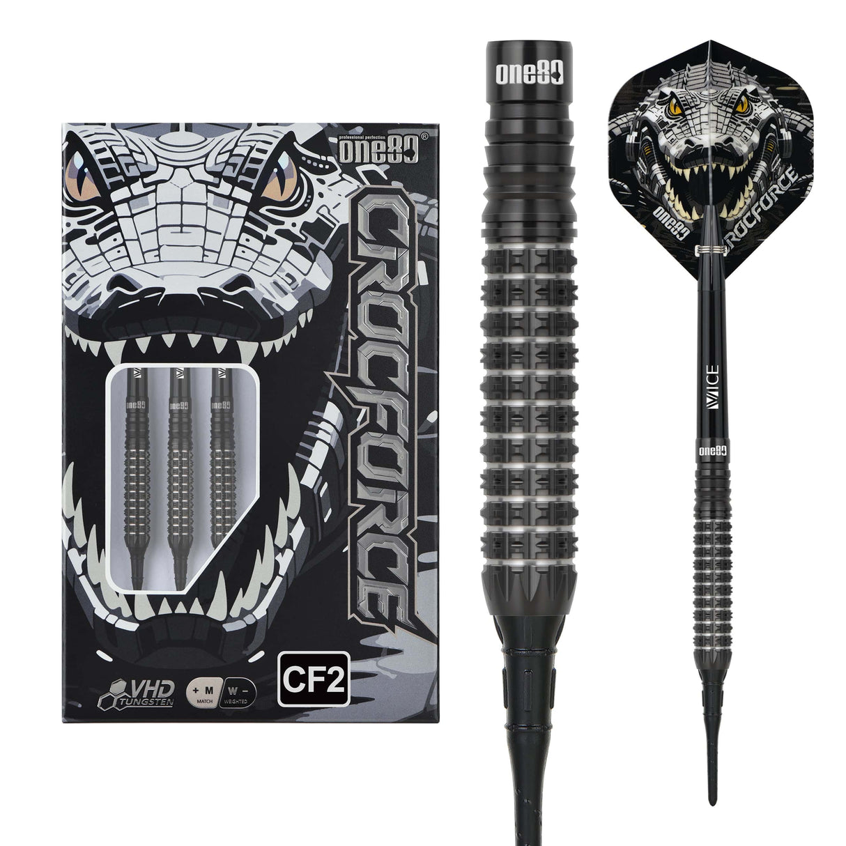 One80 Crocforce Darts - Soft Tip - 90% Tungsten - CF2 18g