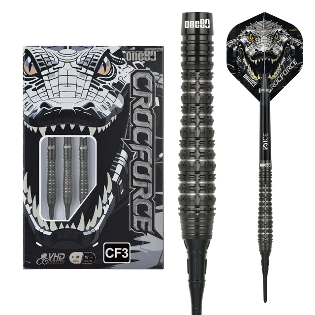 One80 Crocforce Darts - Soft Tip - 90% Tungsten - CF3 18g