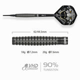 One80 Crocforce Darts - Soft Tip - 90% Tungsten - CF4 18g