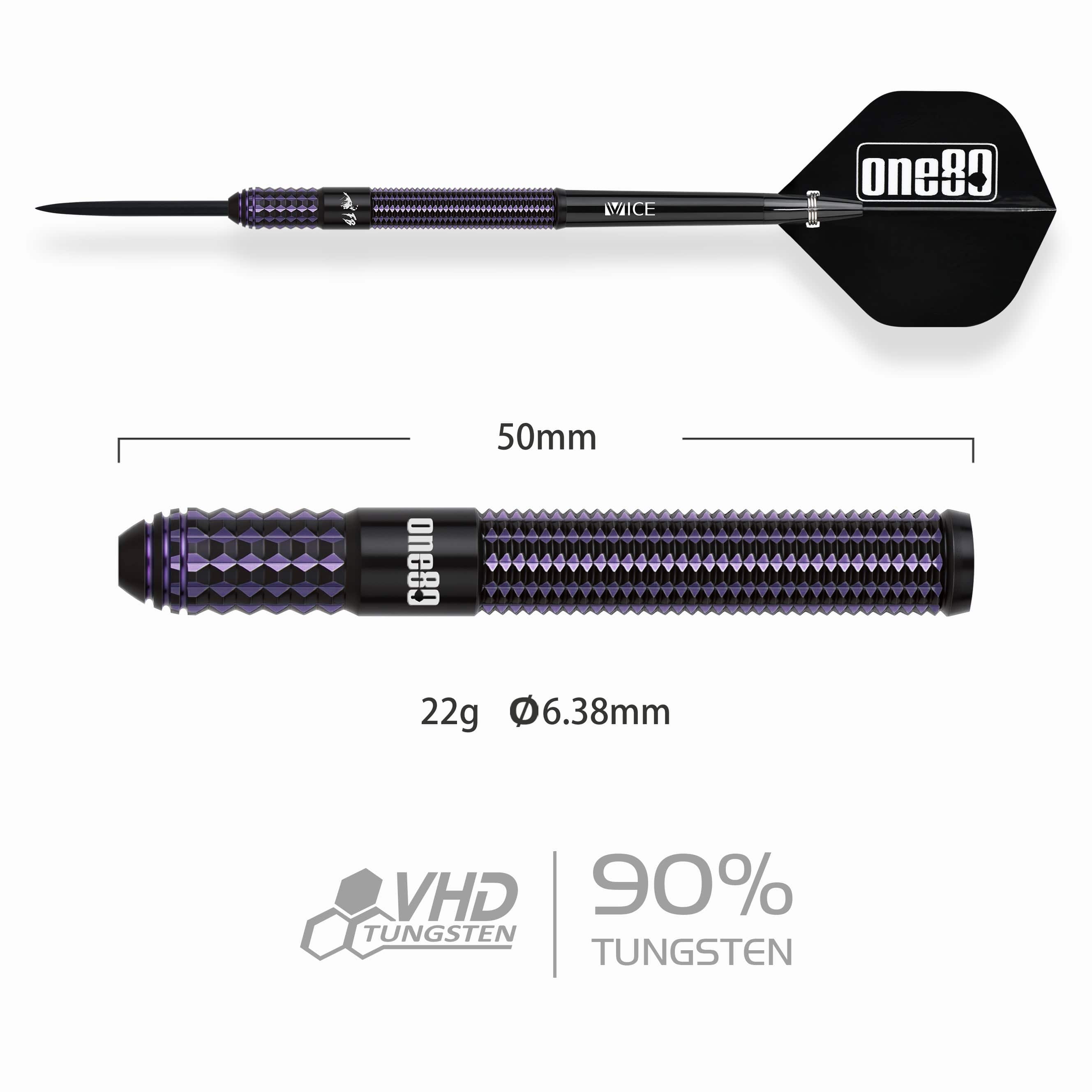 One80 Signature Darts - Steel Tip - 90% Tungsten - FB III