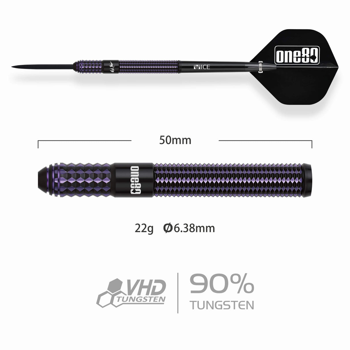 One80 Signature Darts - Steel Tip - 90% Tungsten - FB III 22g
