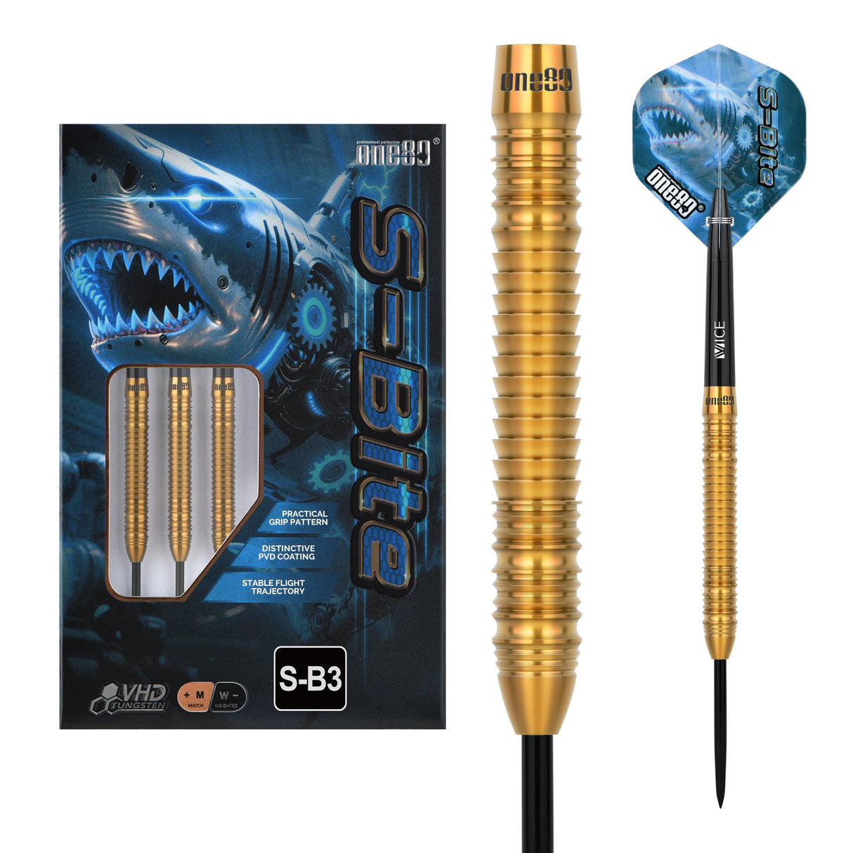 One80 S-Bite Darts - Steel Tip - 90% Tungsten - S-B3