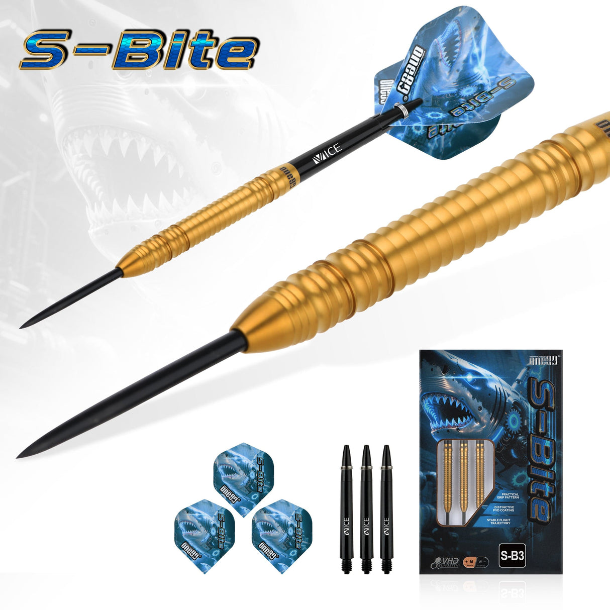 One80 S-Bite Darts - Steel Tip - 90% Tungsten - S-B3