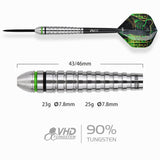 One80 Panther-M Darts - Steel Tip - 90% Tungsten