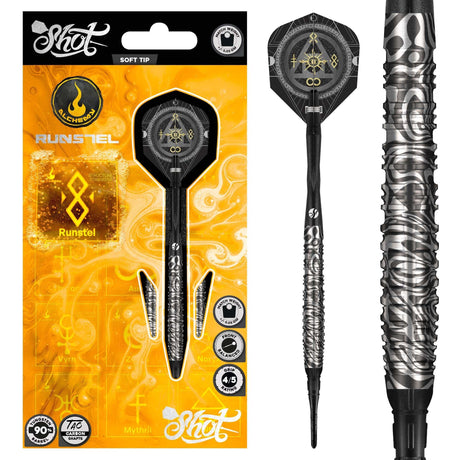 Shot Alchemy Darts - Soft Tip - 90% Tungsten - Runstel 20g