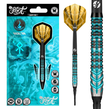 Shot Alchemy Darts - Soft Tip - 90% Tungsten - Volta 20g