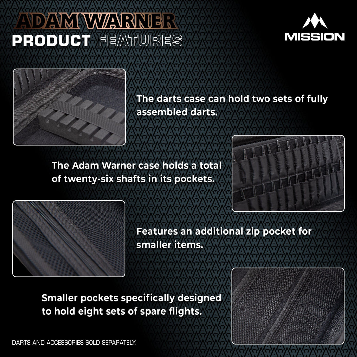 Mission Darts Players- EVA Dart Case - Adam Warner