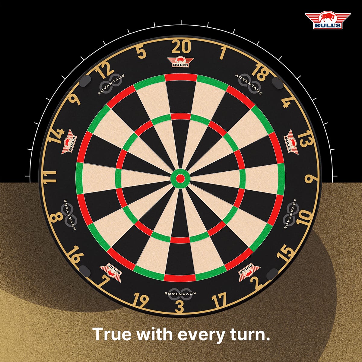 Bulls Advantage 8 Dartboard - Professional - African Sisal