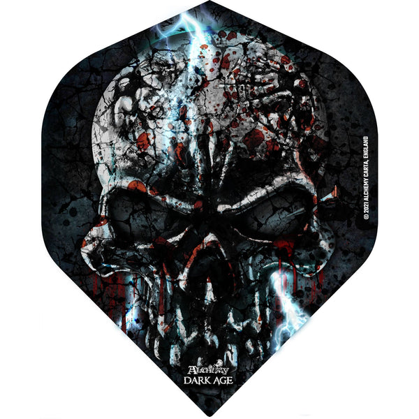 Alchemy Dart Flights - Official Licensed - Std - No2 - Black - Lightning Skull