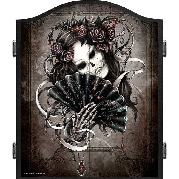 Alchemy Dartboard Cabinet - Official Licensed - Professional Design - Black - Lady Shinigami