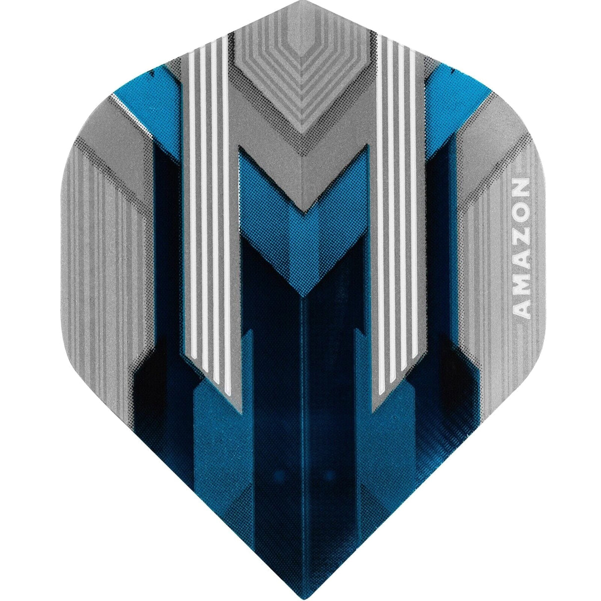 *Amazon Silver Dart Flights - No2 - Std - 100 Micron Light Blue